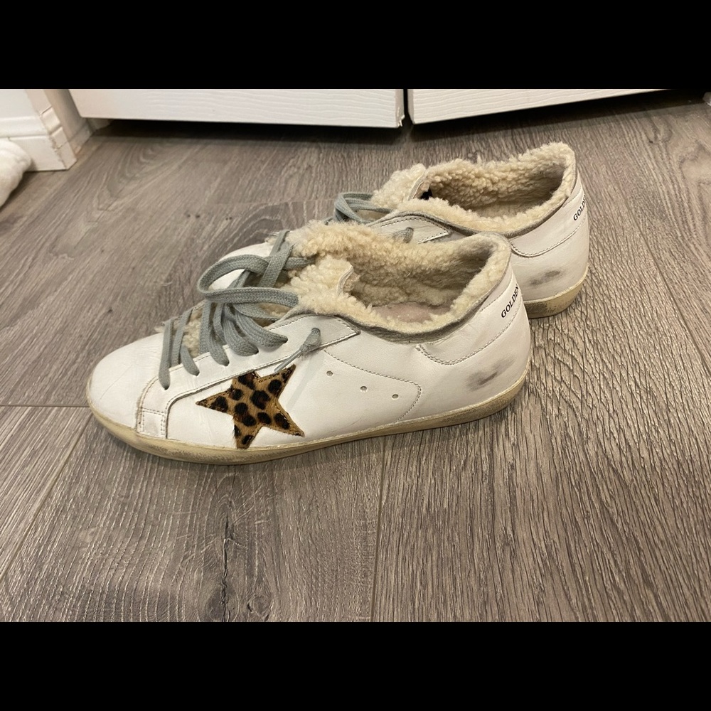 golden goose shearling sneakers, good condition - Picture 2 of 3